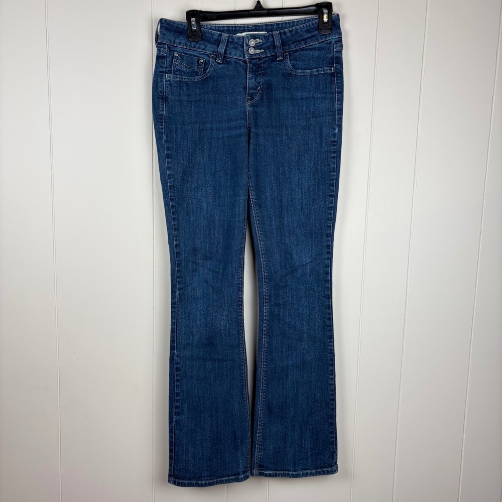 Levis 526 Slender Bootcut Jeans W27L32 Dark Wash Double Button Flap Pocket Denim
